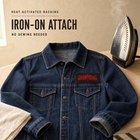 Écussons brodés personnalisés en gros, thermocollants, avec logo, badges brodés pour jeans