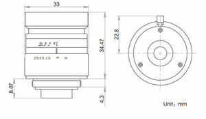 เลนส์;MVL-HF0828M-6MP,8 มม.,1/1.8",C Mount Hi Kvision และของแท้ - Product Image 4