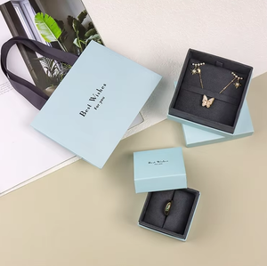 Boîte à bijoux élégante avec logo personnalisé, style minimaliste haut de gamme, boîte à bijoux musicale, ensemble de boîtes à bijoux en gros - Product Image 5