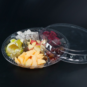 ถาดพลาสติกใสทรงกลมแบบใช้แล้วทิ้งถาดเสิร์ฟพร้อมฝาปิดบรรจุภัณฑ์กล่องพลาสติกผลไม้แบบใช้แล้วทิ้งสำหรับสัตว์เลี้ยง - Product Image 6