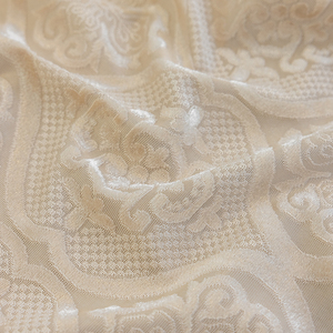 <span class=keywords><strong>Kaki</strong></span> creux jacquard rideau léger luxe 100% polyester transparent fenêtre écran fini maison décorative fenêtre écran - Product Image 5