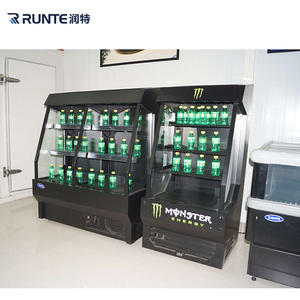 Refroidisseur vertical mince refroidissant le réfrigérateur commercial de <span class=keywords><strong>boisson</strong></span> d'affichage en verre d'<span class=keywords><strong>armoire</strong></span> de boissons d'énergie pour le magasin - Product Image 1