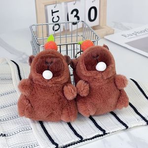 Porte-clés pendentif sac en peluche Kapibala, forme 3D, doux, rembourré en coton PP, animal de dessin animé avec fonction bulle - Product Image 3
