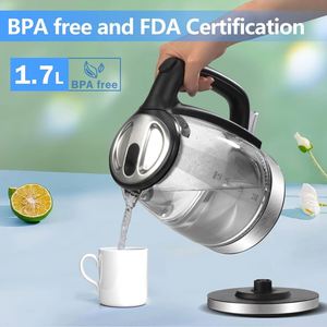 High Quality 1500W Class Energy Efficient Cordless Glass Electric Hot Water Bottle >2.0L Digital Temperature Control Automatic - Product Image 2
