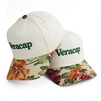 HBA54 Gorras de Béisbol para Hombre y Mujer con Diseño Moderno, Visera Personalizada, Estampado Floral, Logotipo y Bordado en Dos Tonos