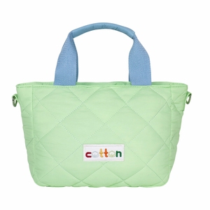 <b>Waterproof</b> Cross Body Two Letter Decoration Handles Women's Custom Soft Nylon Fluffy Quilted Puffer <b>Pillow</b> Shaped Handbag - Product Image 1