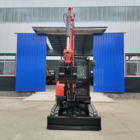 Mini-excavatrice de 4 tonnes, machine de terrassement hydraulique diesel télescopique, excavatrice professionnelle de petite taille
