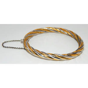 Bracciale Intrecciato in Argento Sterling 925 Placcato Oro - Product Image 3