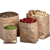 Brun 10LB En Gros Logo Personnalisé Kraft Papier Fond Plat Sacs D'emballage Alimentaire Sans Poignée pour Pain Lait Fast Food Emballage