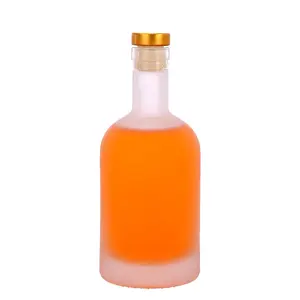 Tapa de tornillo única de pedernal para botella de vidrio, tapón de corcho esmerilado con fondo grueso, 200ml, 750ml, para licor superior, vino esmerilado, 250ml