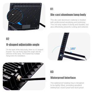 Chất lượng cao IP66 <span class=keywords><strong>RGB</strong></span> LED Flood Light 300 Wát ngoài trời chiếu sáng sân vận động với điều khiển từ xa đèn pha - Product Image 3