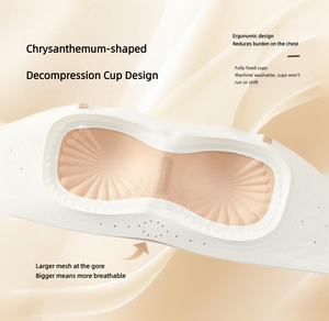 <span class=keywords><strong>Reggiseno</strong></span> a <span class=keywords><strong>fascia</strong></span> sottile rinfrescante in gel, <span class=keywords><strong>push</strong></span>-<span class=keywords><strong>up</strong></span>, traspirante, senza cuciture, senza ferretto, senza spalline, a copertura totale, antiscivolo, con schiena decorativa, da donna - Product Image 3