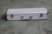 Boîte à outils longue simple en aluminium rigide verrouillable avec poignée métallique – Prix usine