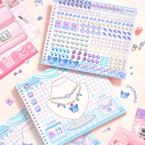 Livre d'autocollants SIMNO Kawaii <span class=keywords><strong>Anime</strong></span> Dress-Up – 35 pages d'autocollants mignons de mode et de maquillage pour journalisation et jeu - Product Image 6