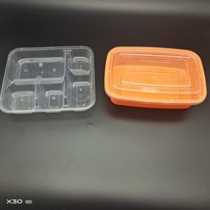 Contenedores de Alimentos Desechables de Plástico PP Negro <span class=keywords><strong>para</strong></span> Microondas, de 3 Compartimentos, Venta al Por Mayor del Fabricante - Product Image 4