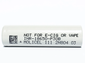 Batería Recargable de Iones de Litio MOLICEL INR18650 P30B de 3000mAh, 4.2V, 10C, 35A, Alta Descarga, 800 Ciclos, 25C, Parte Superior Plana, 1 Año de Garantía - Product Image 3