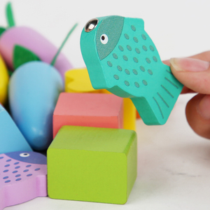 กล่องไม้ฝึกปัญญา8 in 1 Montessori ของเล่นเพื่อการเรียนรู้ในช่วงต้นสำหรับการสอนทักษะการพัฒนากล้ามเนื้อและเกมเก็บเกี่ยวแครอท - Product Image 3