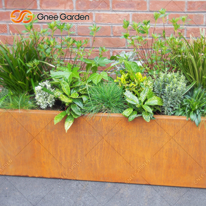 Direct Factory Sale Custom Large Square Corten Steel Corrosion Resistant Rust Finish ISO9001 Certified Minimalist Flower <b>Pot</b> - Product Image 4