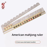 Supports et pousseurs de mahjong en acrylique festonné ambre avec pousseurs magnétiques, design moderne pour le divertissement familial
