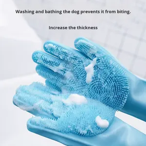 <span class=keywords><strong>Spazzola</strong></span> in Silicone eco-friendly pettine da bagno <span class=keywords><strong>per</strong></span> animali domestici <span class=keywords><strong>per</strong></span> gatti cuccioli guanti <span class=keywords><strong>per</strong></span> <span class=keywords><strong>il</strong></span> lavaggio dei cani Golden retriever pulizia degli animali da bagno - Product Image 6