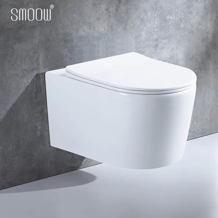 Barang Saniter Populer Desain Putih Keramik Dinding Tergantung Toilet Saniter Ware Commode