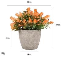 4 paquets de petites fleurs artificielles fausses plantes Mini 10CM Thanksgiving New Year Home Decor Indoor