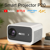 Proyector Inteligente P20 de la Mejor Calidad, 500 ANSI Lúmenes, Full HD 1080P, Video 4K, Android 14, Enfoque Automático, 2GB 8GB, LCD, HiFi Estéreo, Portátil