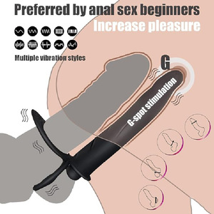 Cross-border male double-insertion vibrating ring double bullet 10 frequency locking ring artificial penis adult product - Product Image 5