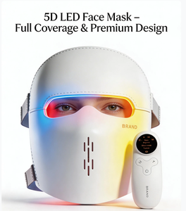 Máscara Facial <span class=keywords><strong>LED</strong></span> Flexible de Alta Intensidad, Portátil, con Luz Roja 3D de 415nm, 590nm, 660nm y 850nm para Terapia Facial en Casa - Product Image 5
