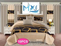 Style américain personnalisé 22pcs fleur plante couleur vive tournesol couette rideau ensemble de literie imprimé 3d