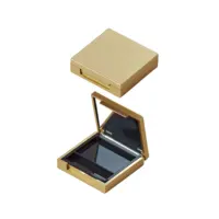 Mini Square leer gepresste kompakte Pulver etui Goldfarbe
