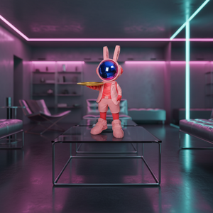 Lámpara Nocturna de Astronauta de 36 cm, Estatua de Resina Decorativa para Dormitorio, Mesita de Noche, Habitación Infantil, Luz Ajustable, Escultura de Astronauta - Product Image 1