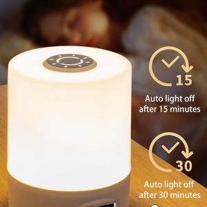 Lámpara LED Nocturna con Control Remoto y Carga USB, con Reloj, 3 Temperaturas de Color, Brillo Ajustable, Lámpara de Mesa para Mesita de Noche - Product Image 4