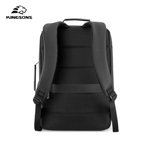 Kingsons Men's Laptop <b>Backpack</b> <b>Black</b> Multi Functional Business Travel <b>Backpack</b> With Handle And Laptop Compartment - Product Image 3