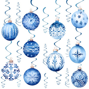 DAMAI 2025 New Christmas Party Decorative Items Honeycomb Arrangement Spiral Hanging Decoration Pull Flag Banner Set - Product Image 4