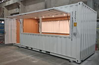 Conteneur mobile pour café - Bar préfabriqué en conteneur maritime à vendre |   Maison préfabriquée portable exportée vers l'Europe et les États-Unis
