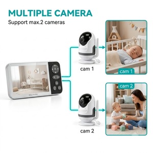 Monitor de Bebé con Pantalla IPS de 5 Pulgadas KT517L, Cámara de 720P, Batería de 5000 mAh, Visión Nocturna Automática VOX, Audio Bidireccional, Panorámica, Inclinación, Zoom, Canciones de Cuna - Product Image 3