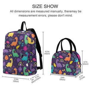 Wholesales Custom Colorful Dinosaurs Printing <b>Backpack</b> for Girls Cute <b>Backpack</b> 2 in 1 <b>Kids</b> <b>Backpack</b> Children School Bag Set - Product Image 2