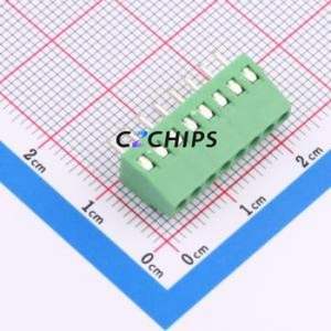 JL308-25408G01 Screw Terminal Block Through hole Component (THT),P=2.54mm Connector 1x8P 2.54mm Green Through Hole - Product Image 1
