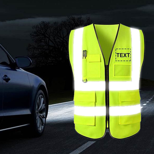 Gilet di Sicurezza da Cantiere Nero Alta Visibilità Multitasche Leggero Softshell da <span class=keywords><strong>Lavoro</strong></span> con Logo Personalizzabile - Product Image 5