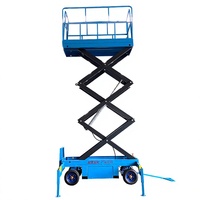 Plateforme élévatrice mobile à ciseaux pour usage agricole avec garde-corps de sécurité pour travaux en hauteur et picking de marchandises