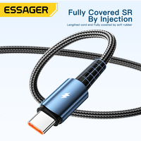 Kabel Essager 2023 Sunset USB ke Type C 120W Pengisi Daya Cepat Kabel Data Tipe-C 6A