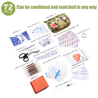 Sac de rangement pour trousse de premiers secours pour chien en extérieur, 72 pièces, mini-kit médical d'urgence, motif animalier tendance, en tissu Oxford, écologique