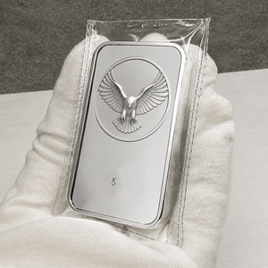 Vente en gros fabricant de barres d'argent en métal gaufré non magnétiques de 5 oz, acceptant les barres de lingot d'alliage personnalisées - Product Image 1