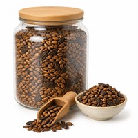 Thé d'orge torréfié en pot de verre 300g, thé aux graines de cassia, sans caféine, boisson naturelle et saine