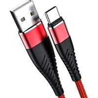 Câble USB Type C 1m, charge rapide, blindage en aluminium tressé TPE, pour Mate 30, pour appareil photo Android, ordinateur