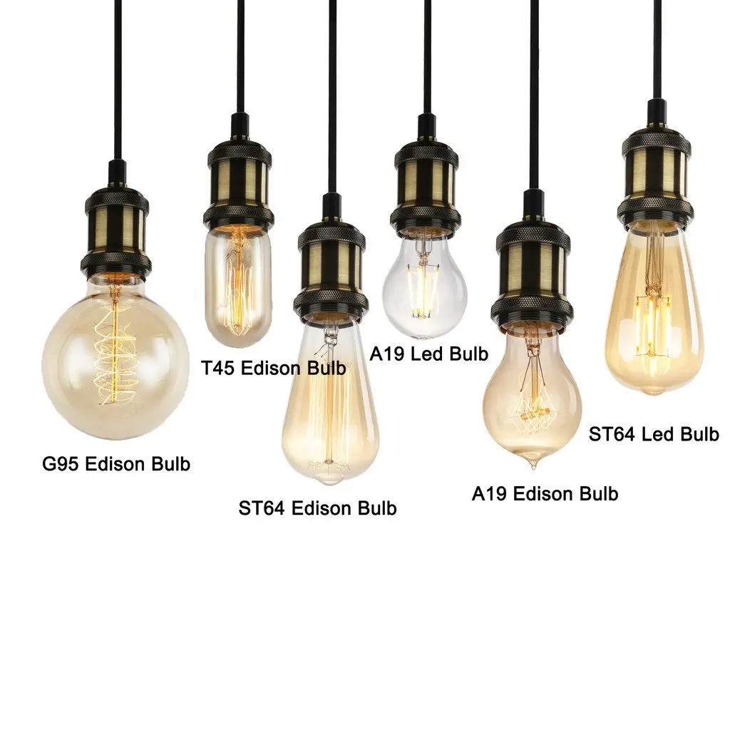 25W 40W 60W Vintage Edison Style Light Bulb Retro Edison Lamps A19 ST58 ST64 C35 T30 T45 G80 G95 G125 Filament Incandescent Bulb