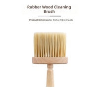 Brosse à poussière en poils PBT pour nettoyer les fentes et les rainures, avec manche en bois de caoutchouc, pour espaces étroits et interstices