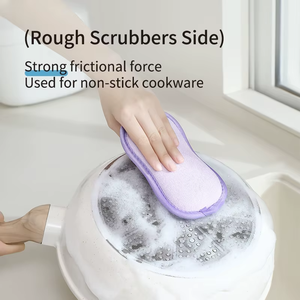 Éponge à vaisselle réutilisable en cellulose de polyester de qualité supérieure, double face, super absorbante, pour le nettoyage de la cuisine - Product Image 5