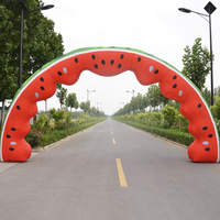 Fruits gonflables pour la publicité extérieure, fruits de dessin animé géants pour les fêtes, pastèques gonflables géantes pour la décoration de magasins